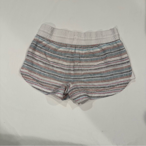 Athleta Cabo Beachside Linen Striped Shorts - Size 6 - Picture 3 of 6